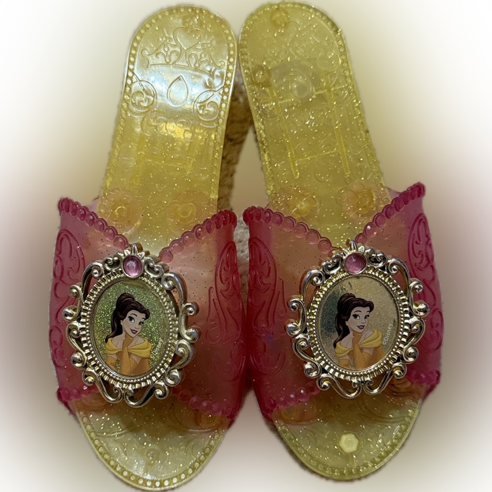 Disney Belle Sparkling Princess Dress Up Costume Shoes Sandals 9-11